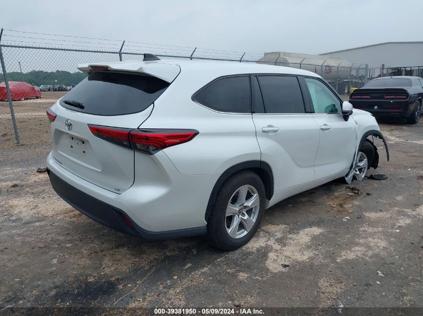 2022 Toyota Highlander Le VIN: 5TDZZRAH7NS557904 Lot: 39381950