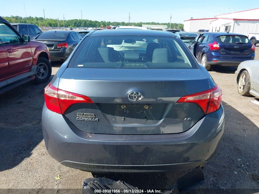 2018 Toyota Corolla Le VIN: 2T1BURHE0JC991774 Lot: 39381956