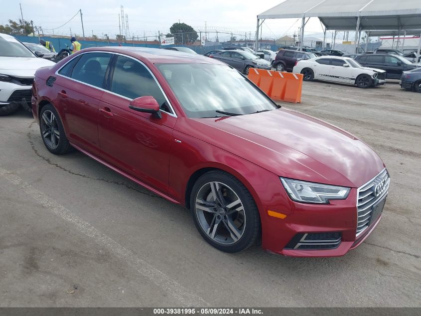 2018 Audi A4 2.0T Premium/2.0T Tech Premium VIN: WAUENAF47JA093812 Lot: 39381995