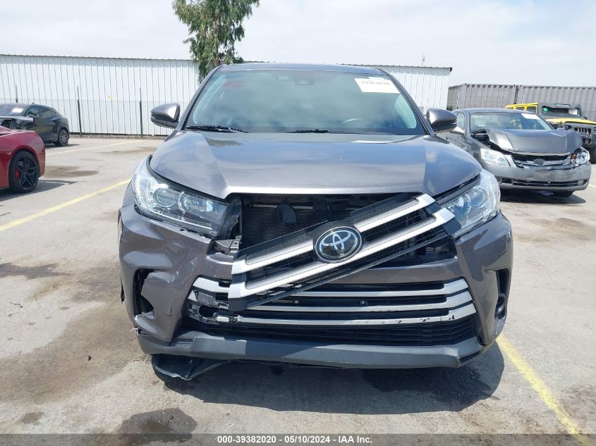 2019 Toyota Highlander Le VIN: 5TDBZRFH4KS972765 Lot: 39382020