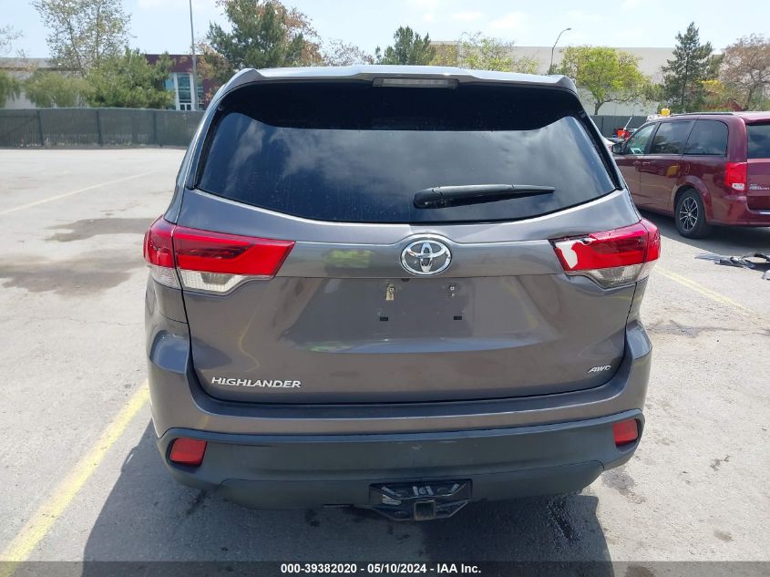 2019 Toyota Highlander Le VIN: 5TDBZRFH4KS972765 Lot: 39382020