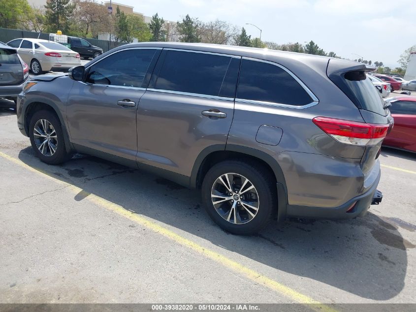 2019 Toyota Highlander Le VIN: 5TDBZRFH4KS972765 Lot: 39382020