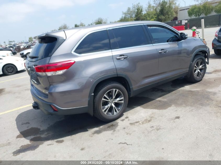 2019 Toyota Highlander Le VIN: 5TDBZRFH4KS972765 Lot: 39382020