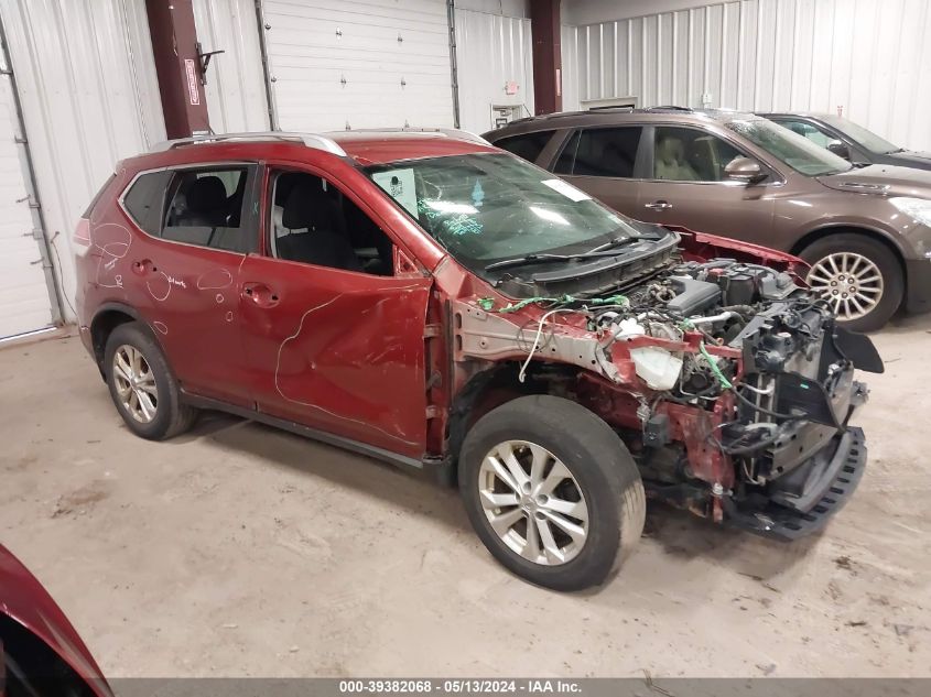 2015 Nissan Rogue Sv VIN: KNMAT2MVXFP505198 Lot: 39382068