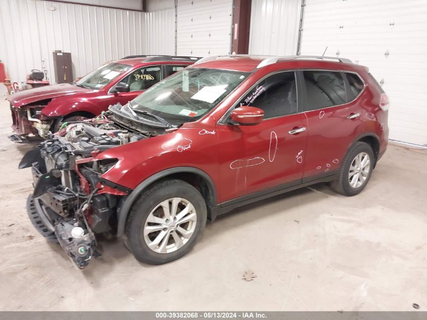 2015 Nissan Rogue Sv VIN: KNMAT2MVXFP505198 Lot: 39382068