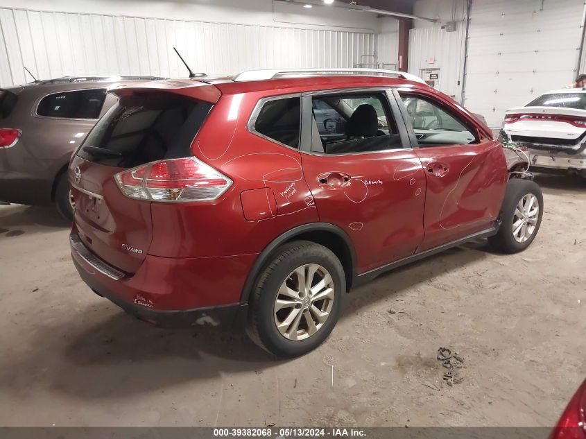 2015 Nissan Rogue Sv VIN: KNMAT2MVXFP505198 Lot: 39382068