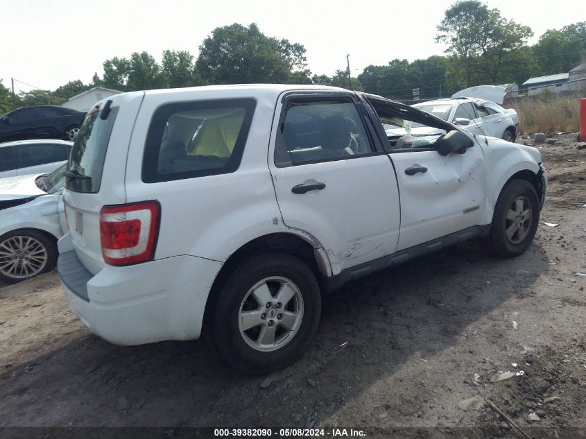 2008 Ford Escape Xls/Xls Manual VIN: 1FMCU02Z78KB40894 Lot: 39382090