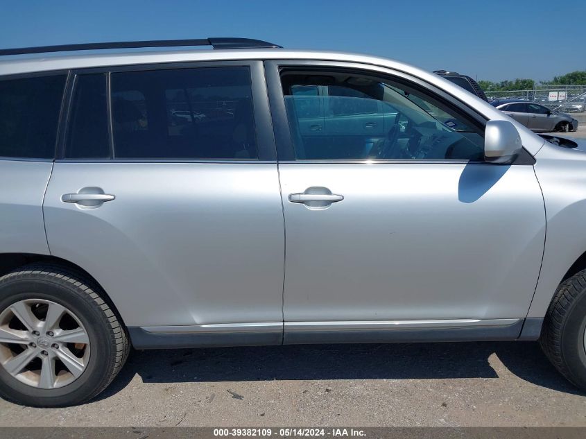 2013 Toyota Highlander Base Plus V6 VIN: 5TDZK3EH1DS127151 Lot: 39382109