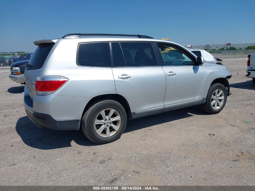 2013 Toyota Highlander Base Plus V6 VIN: 5TDZK3EH1DS127151 Lot: 39382109