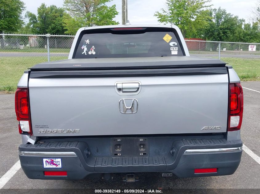 2018 HONDA RIDGELINE SPORT - 5FPYK3F16JB006670