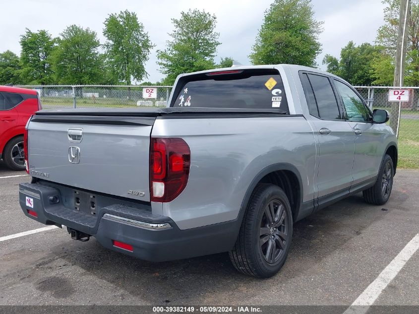 2018 HONDA RIDGELINE SPORT - 5FPYK3F16JB006670