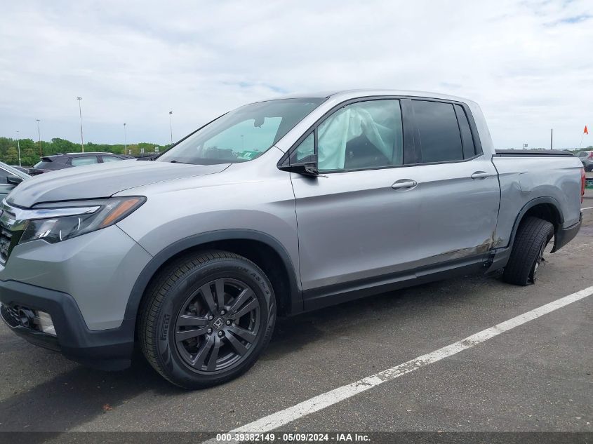 2018 HONDA RIDGELINE SPORT - 5FPYK3F16JB006670