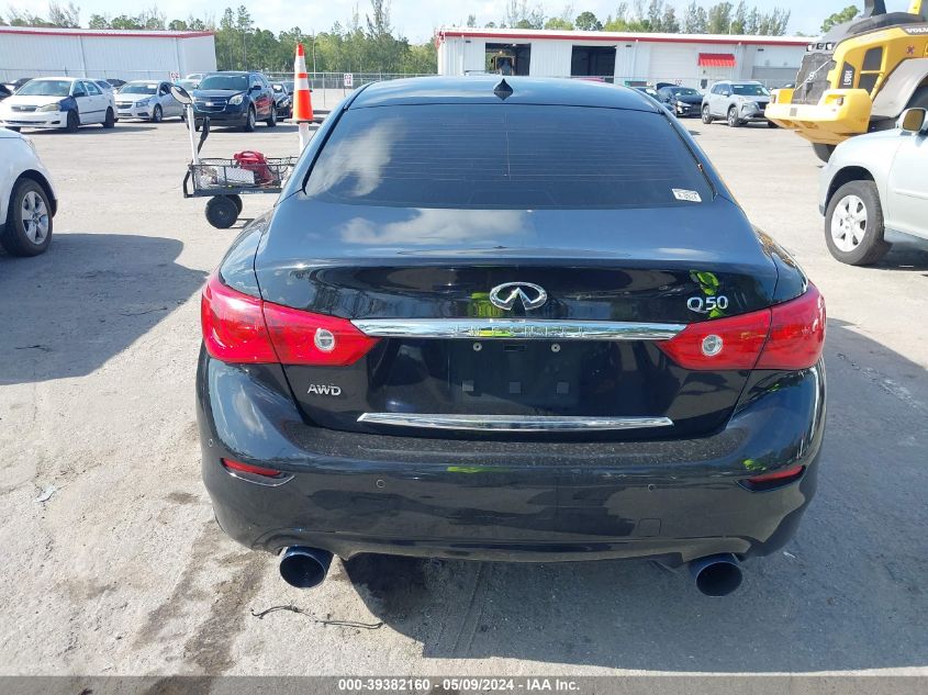 2014 Infiniti Q50 Premium VIN: JN1BV7AR9EM707374 Lot: 39382160