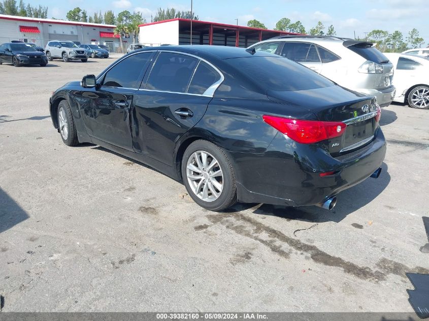 2014 Infiniti Q50 Premium VIN: JN1BV7AR9EM707374 Lot: 39382160