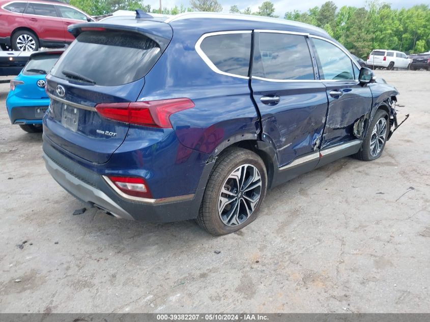 2020 Hyundai Santa Fe Limited 2.0T VIN: 5NMS5CAA7LH259270 Lot: 39382207