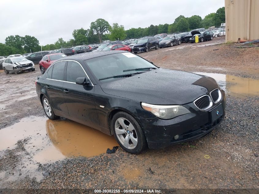 2007 BMW 525I VIN: WBANE53587CW62104 Lot: 39382255