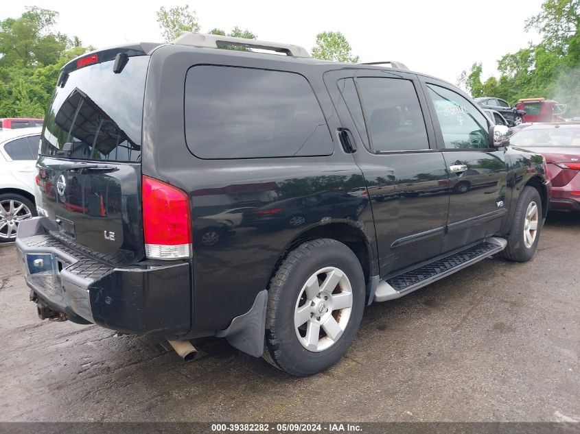 2005 Nissan Armada Le VIN: 5N1AA08B55N700304 Lot: 39382282