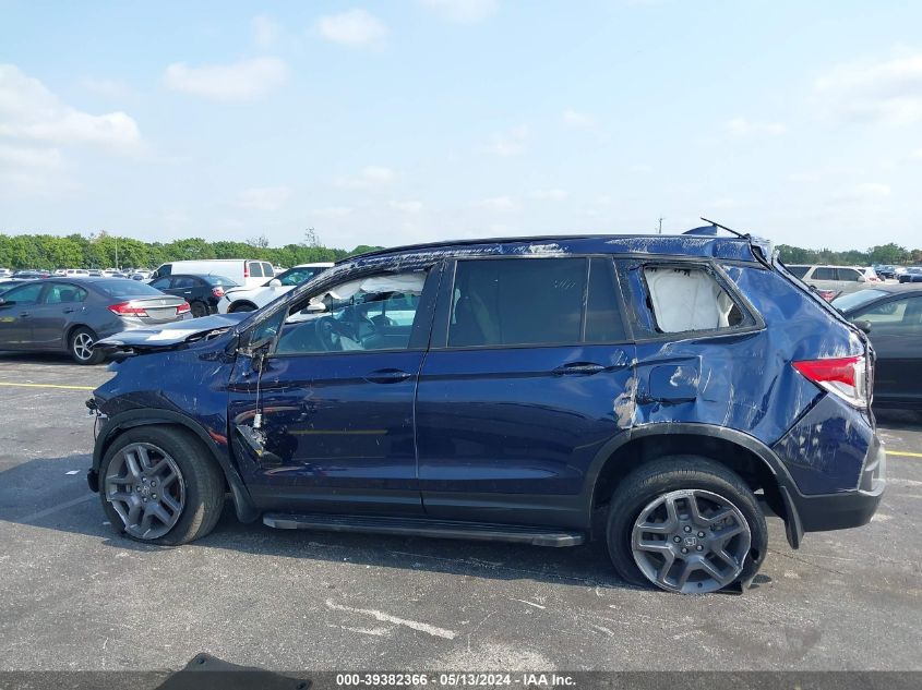 2023 Honda Passport Awd Ex-L VIN: 5FNYF8H58PB007497 Lot: 39382366