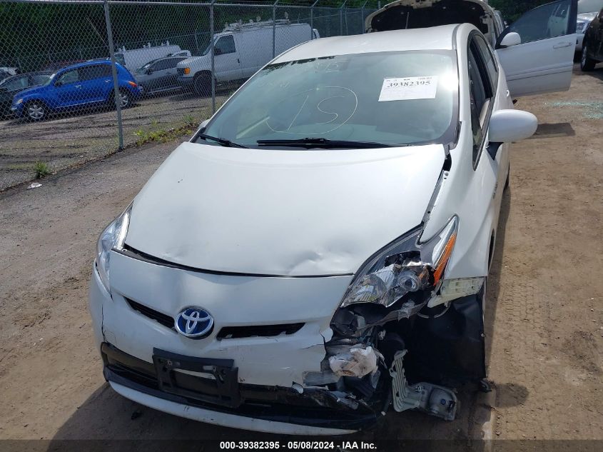 2013 Toyota Prius Four VIN: JTDKN3DU6D1726731 Lot: 39382395