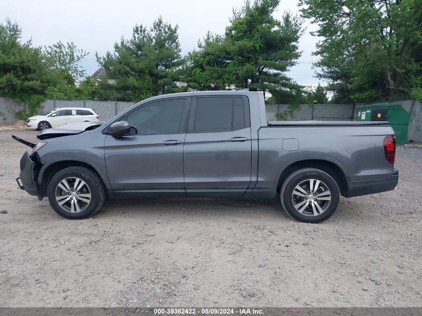 2017 Honda Ridgeline Rts VIN: 5FPYK3F4XHB015537 Lot: 39382422