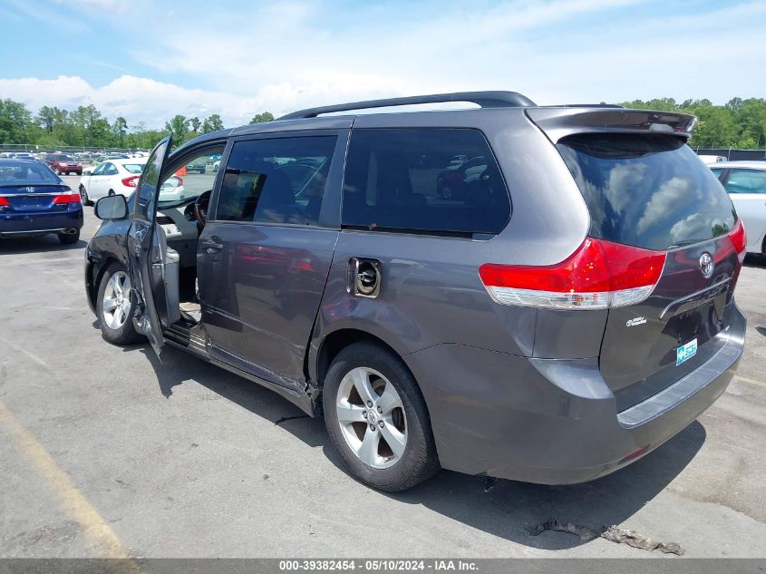 2011 Toyota Sienna Le V6/Le V6 Auto Access Seat VIN: 5TDKK3DC1BS013980 Lot: 39382454