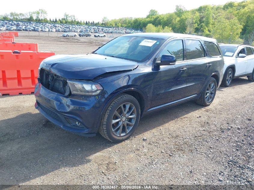 VIN 1C4RDHDG8JC289808 2018 DODGE DURANGO GT RWD