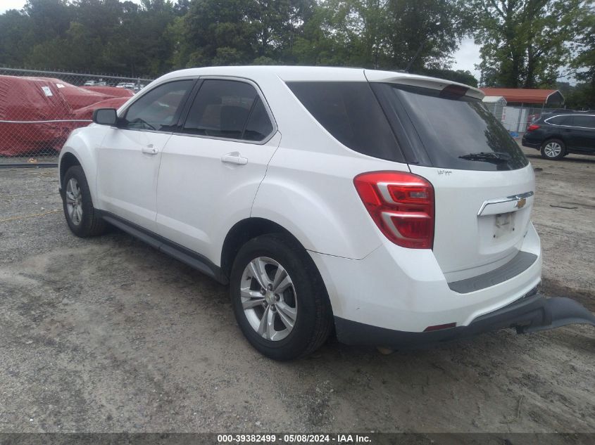 2016 Chevrolet Equinox Ls VIN: 2GNALBEK1G1121109 Lot: 39382499