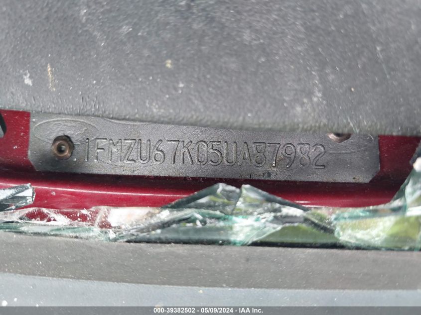 2005 Ford Explorer Sport Trac Adrenalin/Xls/Xlt VIN: 1FMZU67K05UA87982 Lot: 39382502