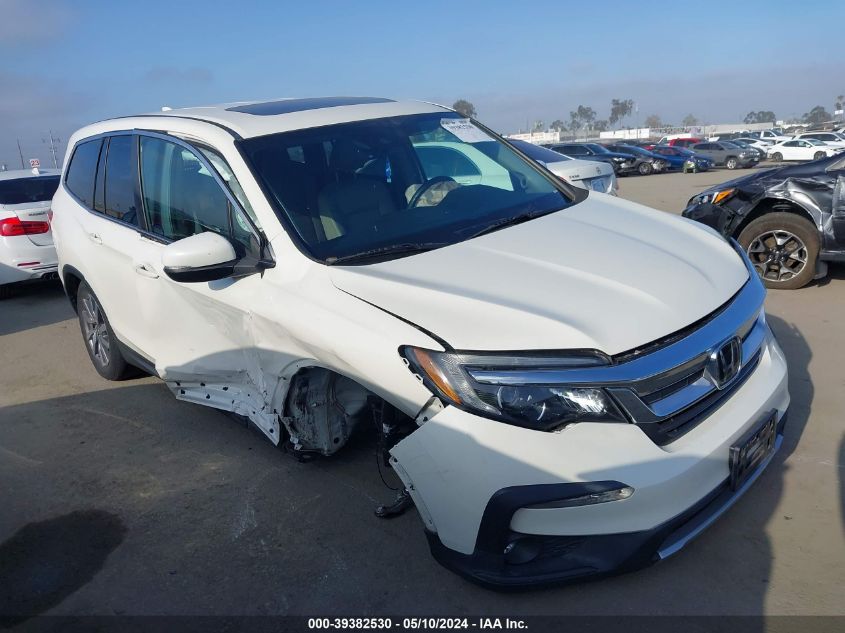 2019 Honda Pilot Ex-L VIN: 5FNYF5H55KB007254 Lot: 39382530