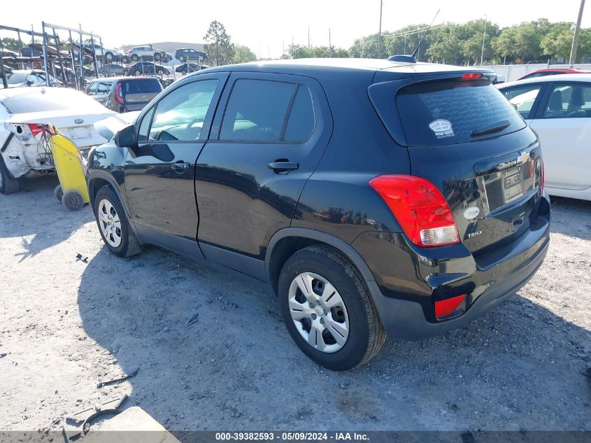 2017 Chevrolet Trax Ls VIN: 3GNCJKSB6HL274328 Lot: 39382593