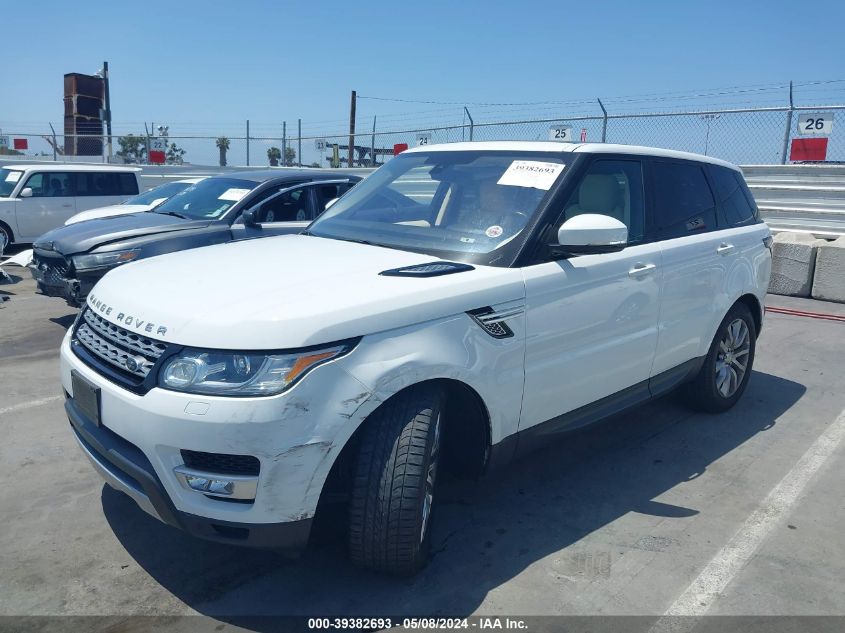 2016 Land Rover Range Rover Sport 3.0L V6 Supercharged Hse VIN: SALWR2PF7GA599675 Lot: 39382693