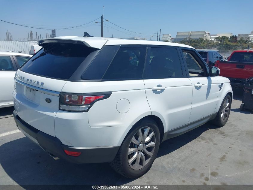 2016 Land Rover Range Rover Sport 3.0L V6 Supercharged Hse VIN: SALWR2PF7GA599675 Lot: 39382693