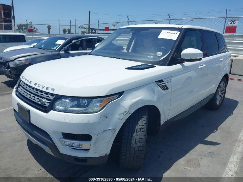 2016 Land Rover Range Rover Sport 3.0L V6 Supercharged Hse VIN: SALWR2PF7GA599675 Lot: 39382693