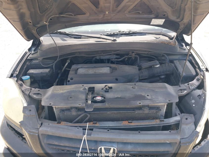 2003 Honda Pilot Ex-L VIN: 2HKYF185X3H514002 Lot: 39382714