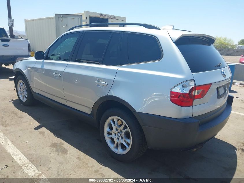 2004 BMW X3 2.5I VIN: WBXPA73404WB22417 Lot: 39382782