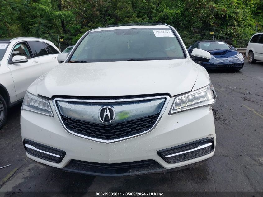 2016 Acura Mdx Technology Acurawatch Plus Packages/Technology Package VIN: 5FRYD4H43GB001417 Lot: 39382811