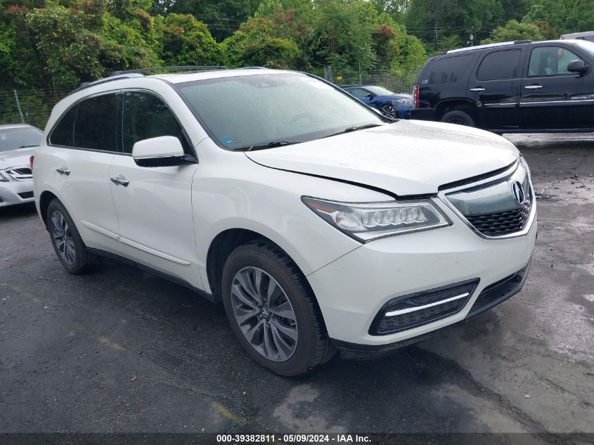 2016 Acura Mdx Technology Acurawatch Plus Packages/Technology Package VIN: 5FRYD4H43GB001417 Lot: 39382811