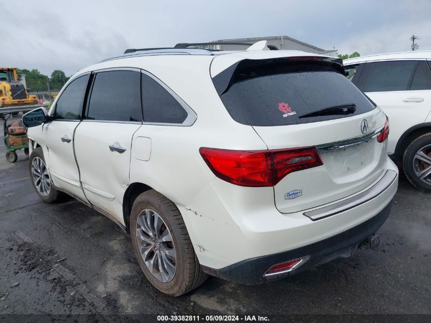 2016 Acura Mdx Technology Acurawatch Plus Packages/Technology Package VIN: 5FRYD4H43GB001417 Lot: 39382811