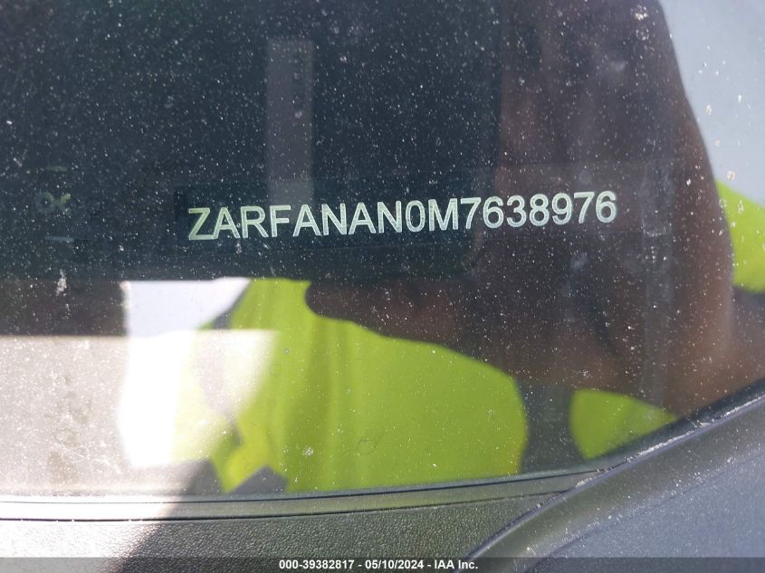 2021 Alfa Romeo Giulia Awd VIN: ZARFANAN0M7638976 Lot: 39382817