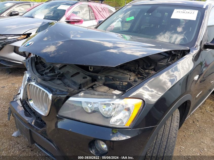 2013 BMW X3 xDrive28I VIN: 5UXWX9C58D0D01432 Lot: 39382822