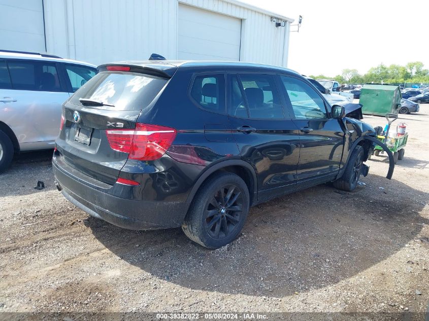 2013 BMW X3 xDrive28I VIN: 5UXWX9C58D0D01432 Lot: 39382822