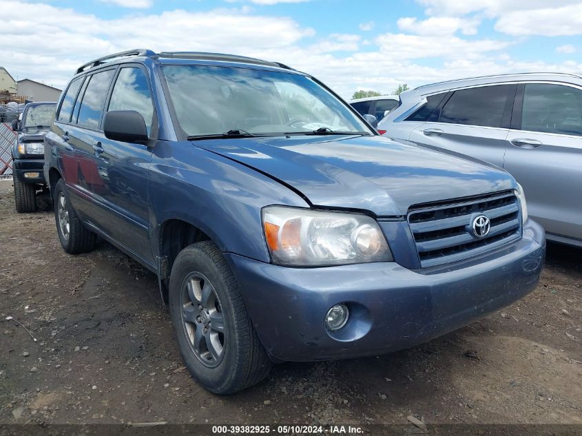 2004 Toyota Highlander V6 VIN: JTEEP21A240049822 Lot: 39382925