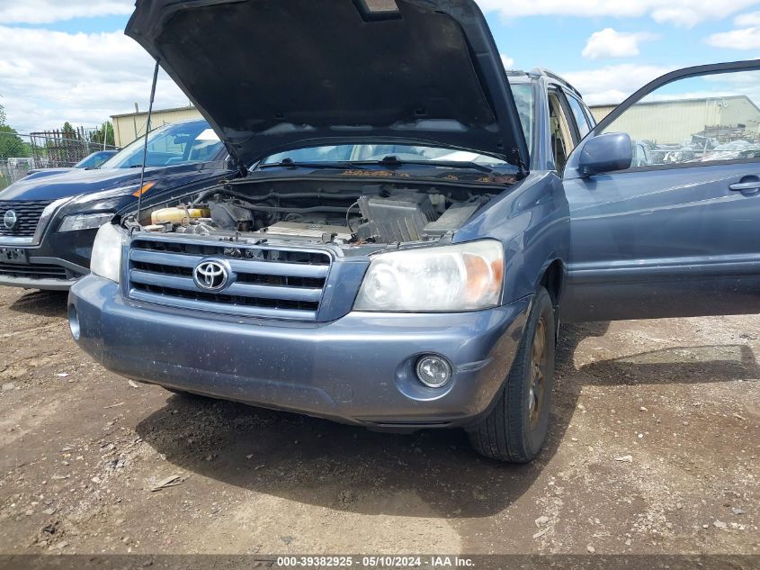 2004 Toyota Highlander V6 VIN: JTEEP21A240049822 Lot: 39382925