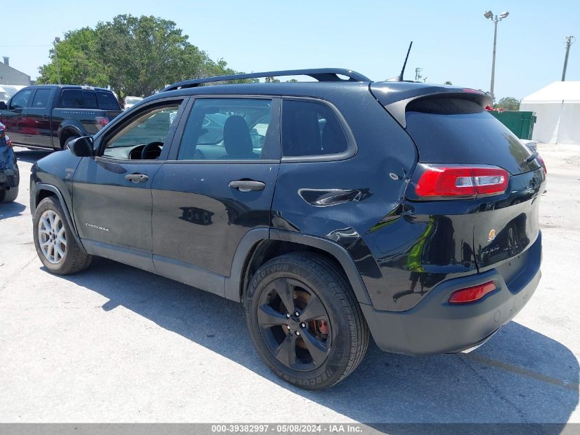 2016 Jeep Cherokee Sport VIN: 1C4PJMAS0GW377325 Lot: 39382997