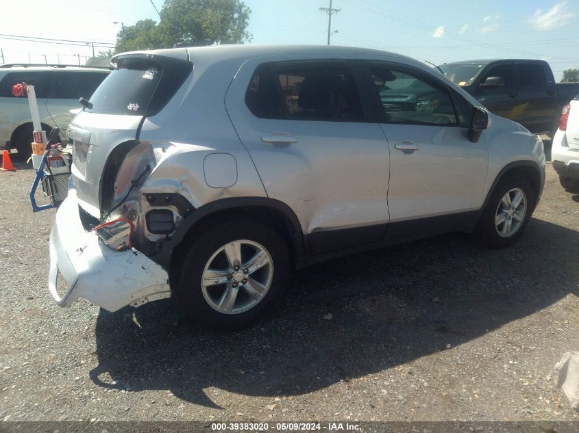 2020 Chevrolet Trax Fwd Ls VIN: 3GNCJKSB3LL186510 Lot: 39383020