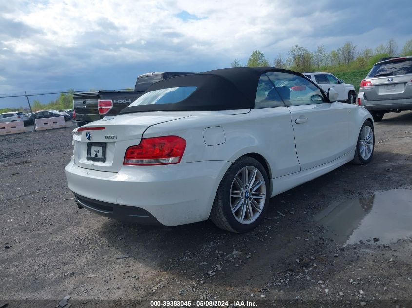 2013 BMW 128I VIN: WBAUN1C50DVR01682 Lot: 39383045