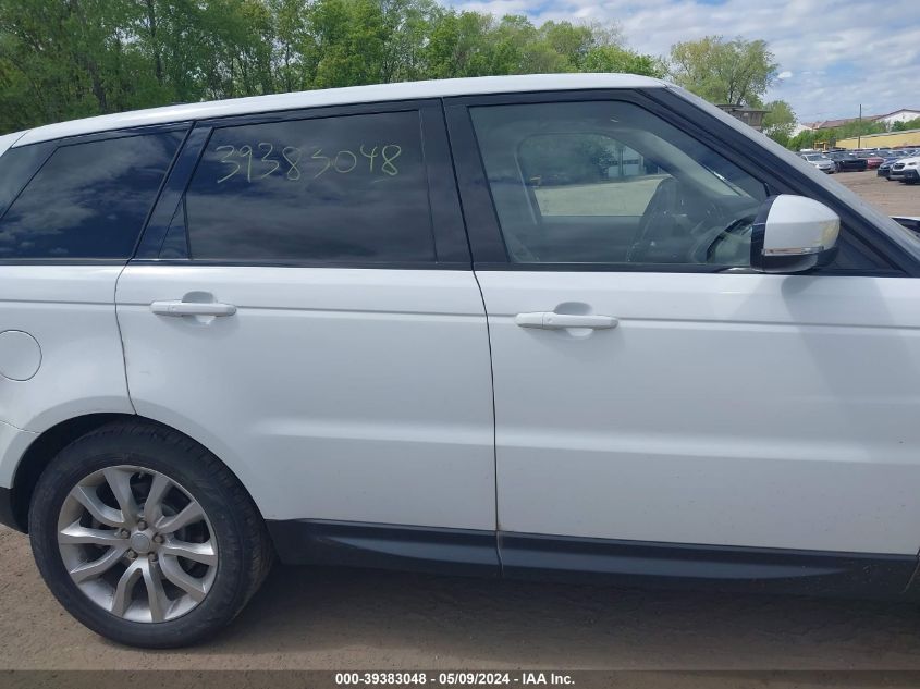 2016 Land Rover Range Rover Sport 3.0L V6 Supercharged Hse VIN: SALWR2PF3GA112374 Lot: 39383048