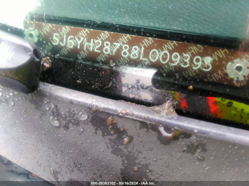 2008 Honda Element Ex VIN: 5J6YH28788L009395 Lot: 39383102