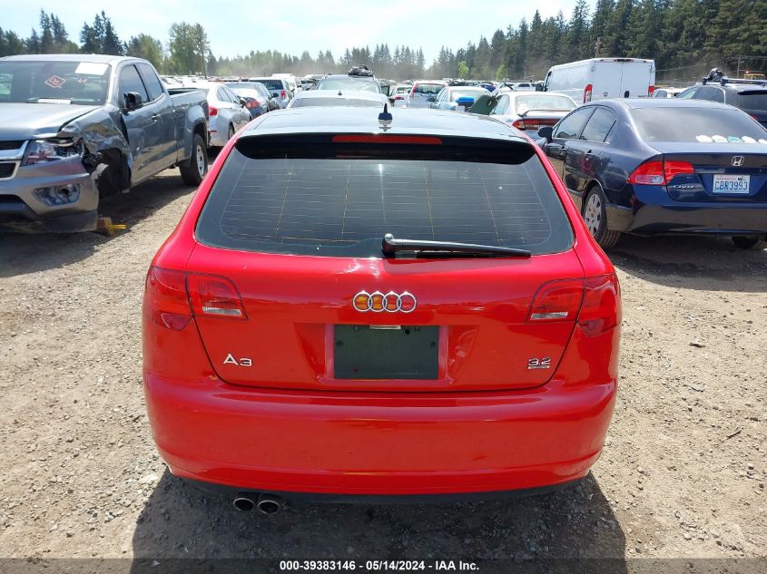 2007 Audi A3 3.2 VIN: WAUKD98P17A021010 Lot: 39383146