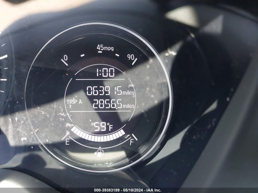 2019 Honda Hr-V Lx VIN: 3CZRU5H37KG712571 Lot: 39383189